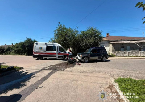 На Охтирщині в ДТП постраждав мотоцикліст